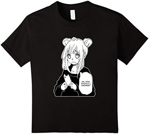 Kids Anime Girl Texting T Shirt Hot Fashion T Shirt 4 Black