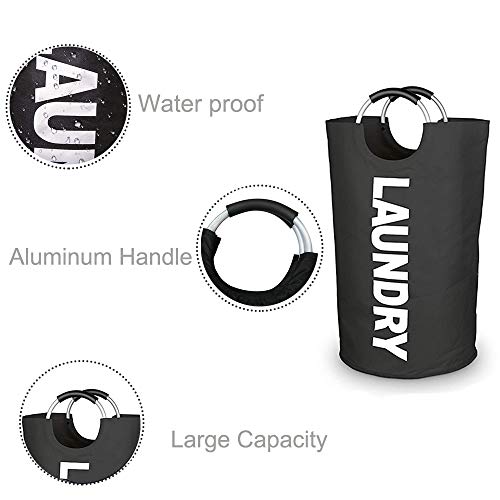 XIFIRY 82L Large Laundry Basket, Collapsible Fabric Laundry Hamper, Laundry Bag, Foldable Washing Bin for College Dorms Family (Black)