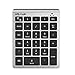 Bluetooth Number Pad, Jelly Comb N019 Ultra Slim Wireless Bluetooth 28-Key Numeric Keypad Data Entry with Multiple Shortcuts for Smartphones Tablet Surface pro and More (Silver)