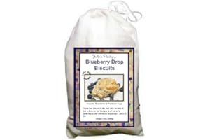 JULIA'S PANTRY Glazed Blueberry Biscuit Mix - Complete with Real Blueberries and Powdered Sugar, Just Add Water