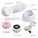MEINAIER Facial Brush Face Brushes 3-in-1 Spin 360°Rotating Wash Machine for Blackhead Remover and Exfoliating Cleanser White Set Rechargeable Waterproof