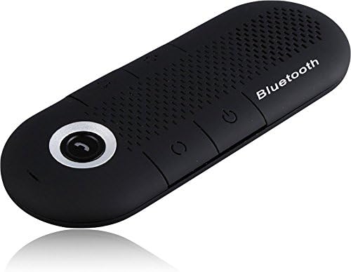 Monitone CRYSTAL - Protable Safe Drive Multiport Wireless Bluetooth 4.0 In-Car Easy to use Multilanguage Handsfree Speakerphone with Sun Visor Magnet Clip Car Kit Cool Black + Charger