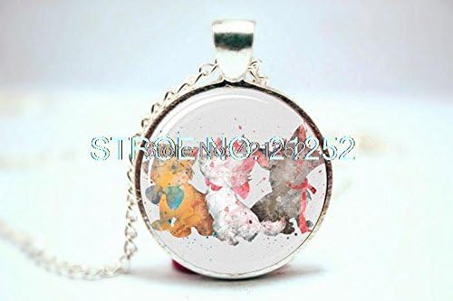 Pretty Lee 2015 Fashion Aristocats Art Print Necklace Glass Photo Cabochon Necklace Christmas gift