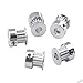 Houkr 5PCS Aluminum 20 Teeth GT2 Timing Belt Pulley 6mm Bore 6mm Width, Synchronous Wheel for 3D Printer Parts Width 6mm Timing Belt and M4 Wrench, for RepRap 3D Printer Prusa I3