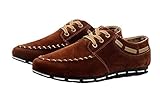 King Ma Men's British Style Suede Slip On Flat Casual Driving Moccasin Loafer
