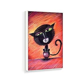 Framed Canvas Home Artwork Decoration Lovely Kitten Canvas Wall Art for Living Room, Bedroom - 16x24 inches