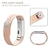 Vancle Fitbit Alta Bands, Newest Adjustable Replacement Bands for Fitbit Alta/Fitbit Alta Band/Fitbit Alta Bands (with Metal Clasp, No Tracker), Blush Pink, Small
