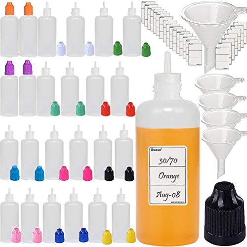 25pcs 50ml Squeeze Bottle Dispenser TIP Dropper Bottles in Mixed Colors LDPE Plastic (25, 50ML) - Thumbnail 6