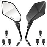 evermotor Universal Motorcycle Mirrors Hawk-Eye 4x Bolts M8/M10 6.2in Lens view 8