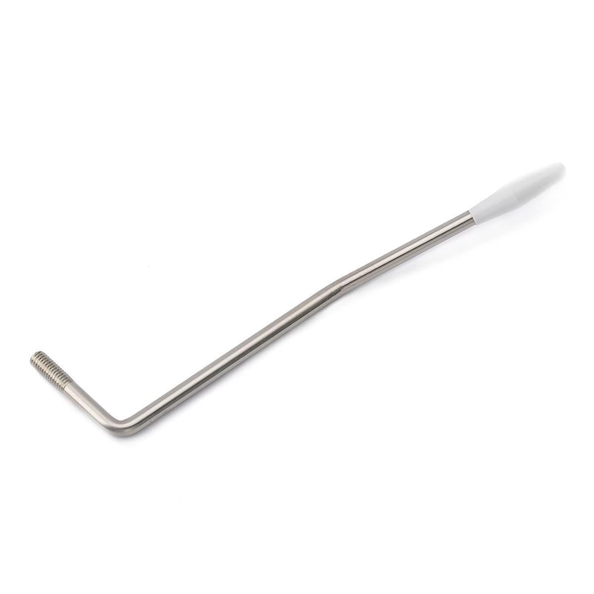 Musiclily Ultra 5.8mm Thread-in Style Stainless Steel Tremolo Arm Whammy Bar Vibrato Arm for Strat Style Electric Guitar, Original Color With White Tip