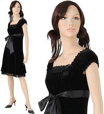 Amazon Co Jp ギャザー使い上質ベロアワンピース ブラック9号 服 ファッション小物