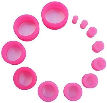 The Emporium Direct Flexi Silicone Ear Flesh Tunnel Stretcher Plug 6mm, 8mm, 10mm, 12mm, 14mm, 16mm, 18mm, 20mm