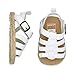 Carter's Baby-Girl's Strap Sandal Flat, White, 6-9 Months, Size 3 Regular US Infant