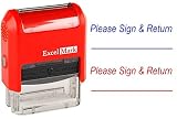 ExcelMark Self-Inking Rubber Teacher Grading Stamp - Please Sign & Return