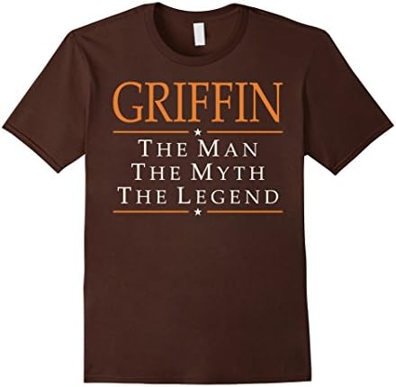 Men's Griffin The Man The Myth The Legend Tshirt  Medium Brown