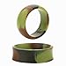 Silicone Wedding Ring,Silicone Wedding Band for Men,Camo,6 Pack, Metal Look Silver, Black, Grey, Blue