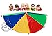 VOMLine Play Parachute 12 Foot for Kids with Extra Strong Smudge Resistant-Handles, Proper Selection of Matching Colors On The Basis of Experimental Color Testing, with High-Grade Stitching