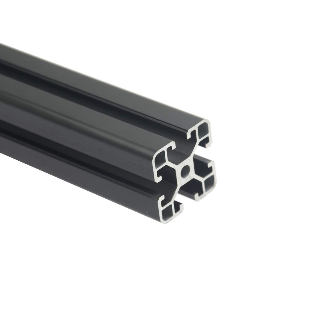 Iverntech 1pcs 600mm 4040 European Standard Anodized Black Aluminum Profile Extrusion Linear Rail with 40 Series 8mm Slot for 3D Printer and CNC DIY Laser Engraving Machine