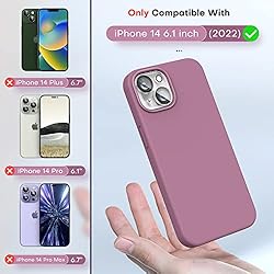 TOCOL 5 in 1 for iPhone 14 Case, with 2 Pack Screen