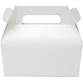 NICEWAY 30 Pack White Gable Gift Boxes Kraft Gift Box Candy Treat Boxes, Small Goodie Gift Boxes Treat Boxes for Wedding, Birthday Party, Baby Shower 4.5x3.2x3.3 inches