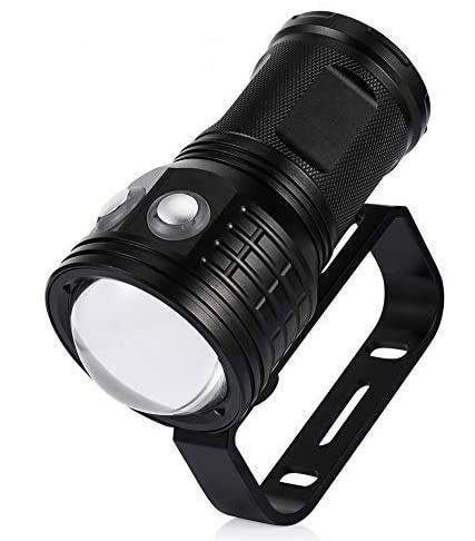 Dive Torch, 10800 Lumens 80M COB Diving Flashlight,IPX8 LED Underwater Flashlight,7 Modes,Professional Photography Fill Light Underwater Flashlight Torch(Black)