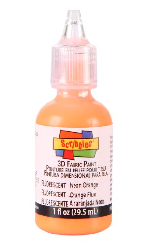 Scribbles 3D Fabric Paint Neon-Orange
