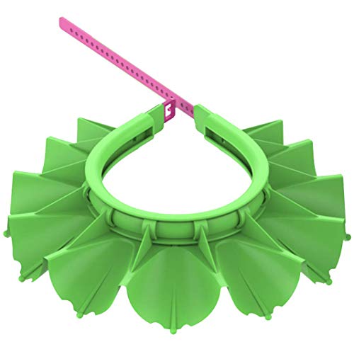 Baby Shower Cap Bathing Cap, Adjustable Shower Cap Kids, Infants Soft Protection Funny Safety Visor Cap for Toddler Children Green - Thumbnail 6