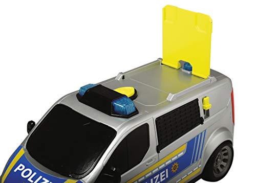 Dickie Toys - Ford Transit Police – 28 cm großes Polizeiauto, mit Absperrungen, Sirene und Licht, Autobahnpolizei… – Bild 7