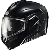 HJC I100 Men's Street Motorcycle Helmet - Black/Large