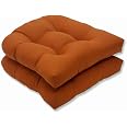Pillow Perfect Rattan-Sitzkissen, 2er-Set – Wetterfest & Wendbar, 48 X 48 Cm, Rot