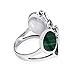AeraVida Big Green Malachite Butterfly .925 Sterling Silver Ring