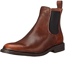FRYE Men's James Chelsea Boot, Cognac Smooth Vintage Leather, 13 M US