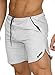 Ouber Men's Bodybuilding Lifting Gym Workout Sweat Shorts (Grey,L)