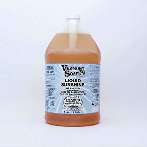 Vermont Soap Organics - ZERO VOC Liquid Sunshine Organic Multipurpose Unscented Non-toxic Cleaner Gallon