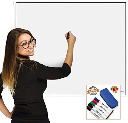 OfficeThink Laminated Jumbo Dry Erase Tackable Surface Sheet, Better Than Decals and Stickers, Perfect for Organizing, Jumbo Size, Easy Erase PET Film, Never Rolled or Folded