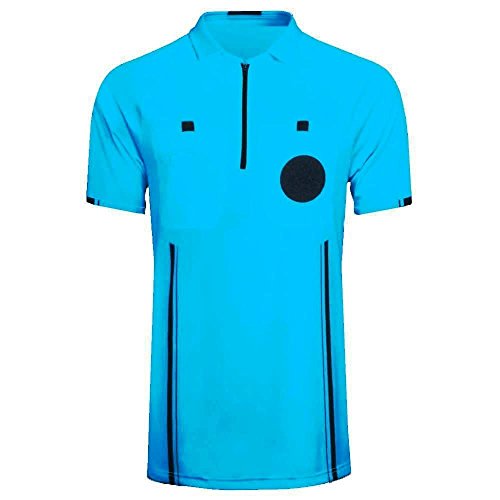 1 Stop Soccer Official Referee Soccer Jersey (Blue, Adult X-Large)