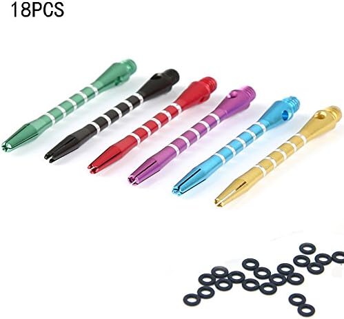 ToBeIT Dart shafts Aluminium 12/15/18pcs-alu Dart shafts mit O-Rings