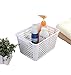 Fiazony 6-Pack White Plastic Storage Basket, Office Storage Baskets
