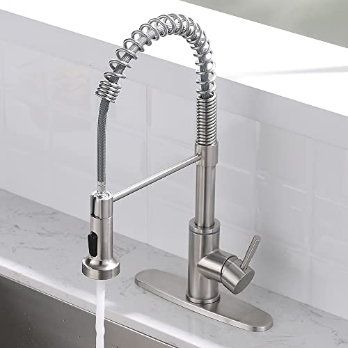 OWOFAN Hole Cover Deck Plate Escutcheon for Bathroom or Kitchen Sink Faucet Single Hole Mixer Tap 10 Inch Stainless Steel Brushed Nickel WF-4102SN