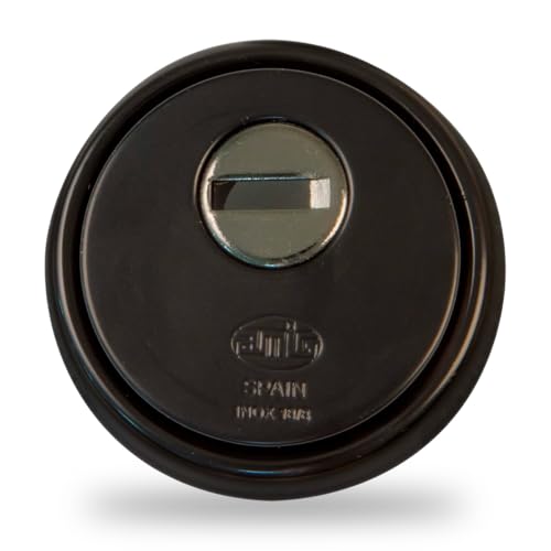 Amig - Cylinder Protector Mod. 31 - Steel - Black - Hollow Outer Ring - Ø65 mm - with Anti-Drill Plate - with Screws and mounting Support - for Euro Profile Cylinder EN1303 - Sintered Steel Body