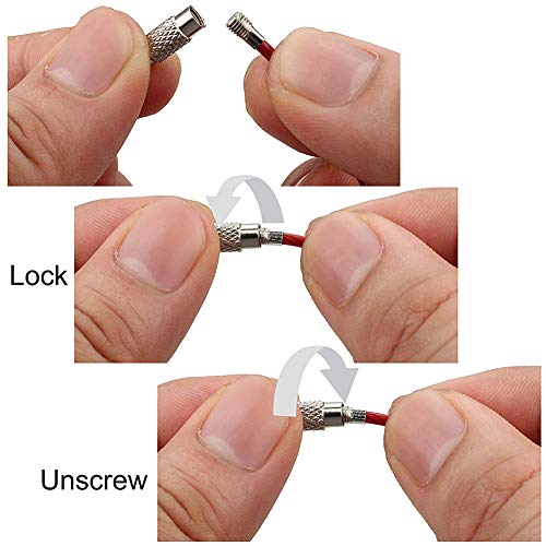 Key Rings, 30 Pack Stainless Steel Wire Rings, Key Chain Rings/Loops 1.5mm 4.3" Inches Perfect for Hanging Luggage Tags, Keyrings, ID Tag Keepers and Car Key.