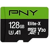 PNY Elite-X Micro SD 128GB, U3, V30, A1, Class 10, up to 100MB/s â€“ P-SDU128U3WX-GE