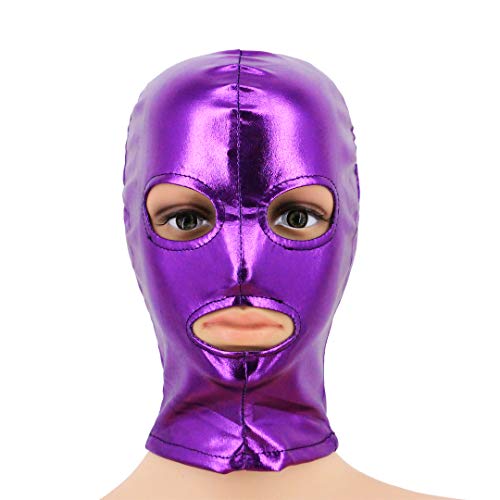 Vimoisa Metallic Cycling Face Neck Mask Hat Ultra Balaclava Hood(Purple) - Thumbnail 2