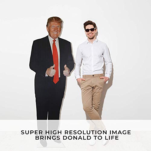 Lifesize Donald Trump Cardboard Cutout | Perfect for Parties, Events, and Photoshoots | Stands on its own and Folds Flat for Easy Storage | 6' 3" Tall, just Like The President of The United States