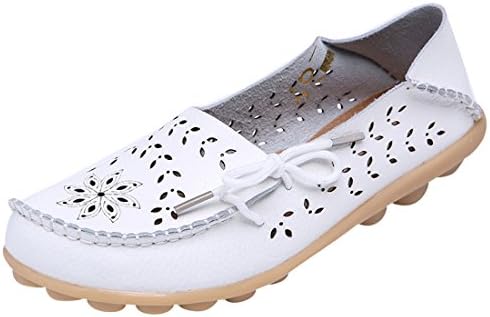 UJoowalk Women's Casual Hollow Out Loafer Flat Shoes