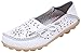 UJoowalk Women's Leather Cowhide Hollow Out Casual Flat Driving Shoes Boat Loafers