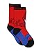 Super Hero Adventures Spider-Man Baby Toddler Boys 6 pack Athletic Crew Socks (2T-3T, Red/Blue)