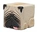 Kitan Club Hako Pug Cube Toy - Blind Box Includes 1 of 6 Collectible Dog Figurines - Stackable Desk Ornament for Kids and Adults - Authentic Japanese Design - Made from Durable Plastic