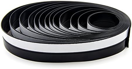 Flexible Soundproof Silicone Door window weather stripping 16 Feet Length 1-3/8 inch width (35mm, Black)