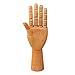 Wooden Left Hand Manikin Male -- Sectioned Full Hand Artist Mannequin -- Yazycraft